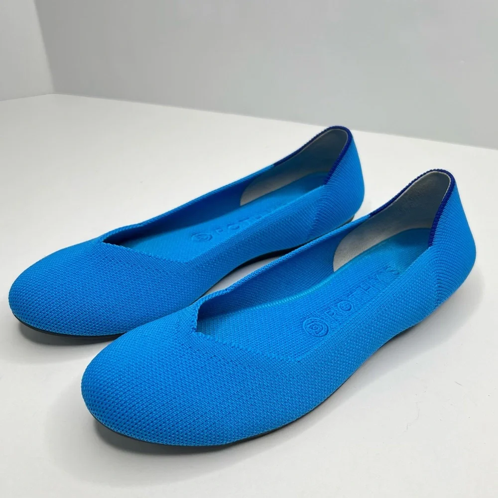 Rothy's The Flat Peacock Blue Retired Color Size 8